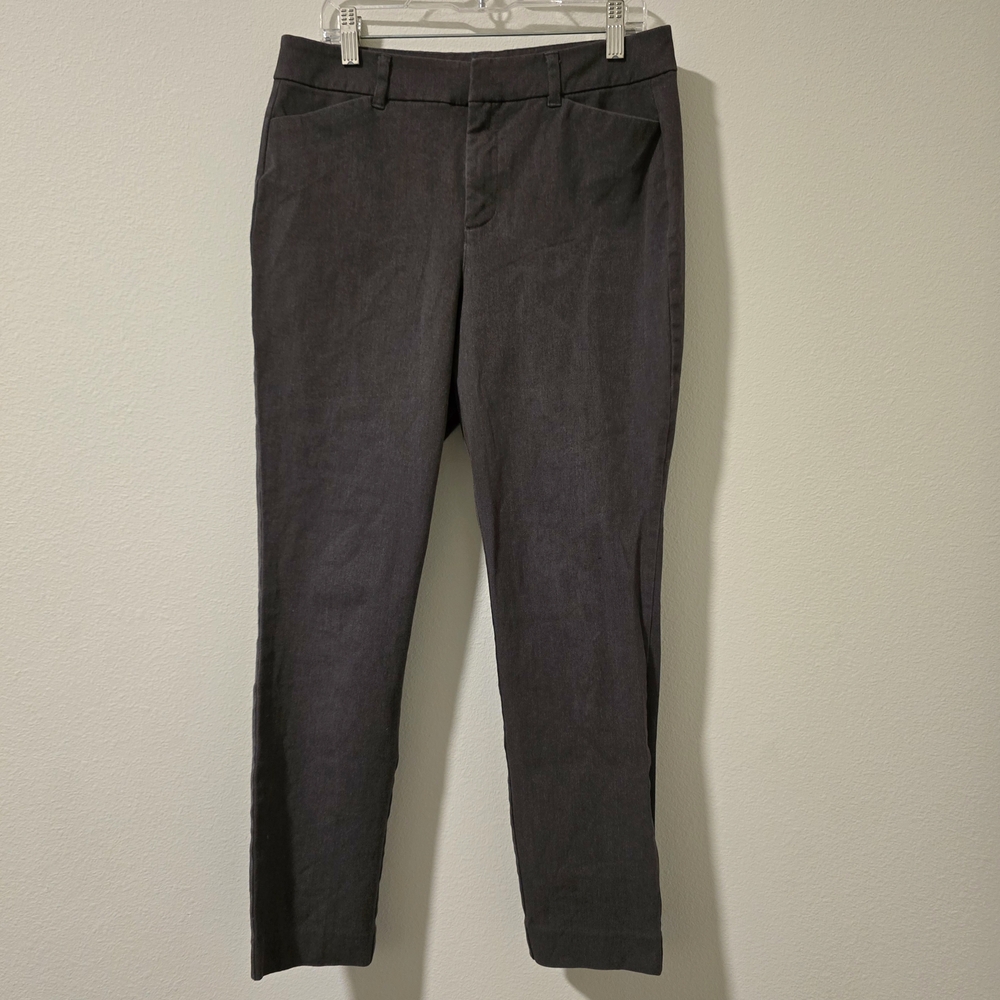 Old Navy Womens Pixie High‎ Rise Ankle Pants Dark Heather Gray Size 6